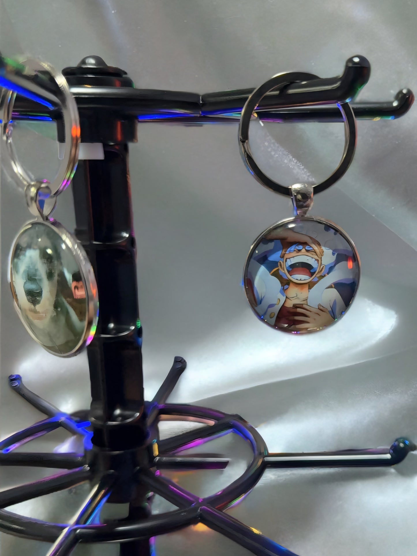 Custom Photo Keychain – Glass Dome & Rhodium Finish