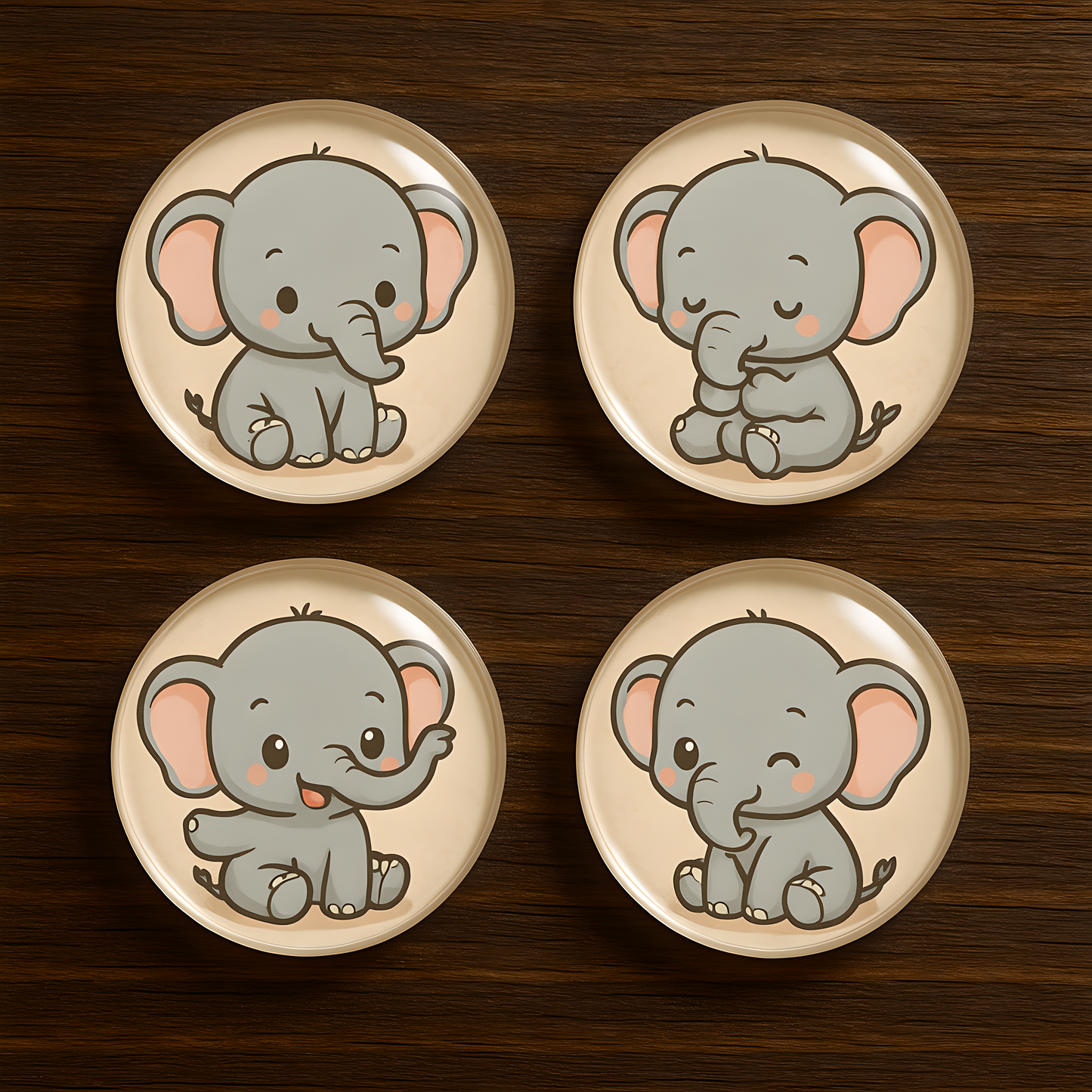 Custom Glass Dome Photo Magnets - Set of 5