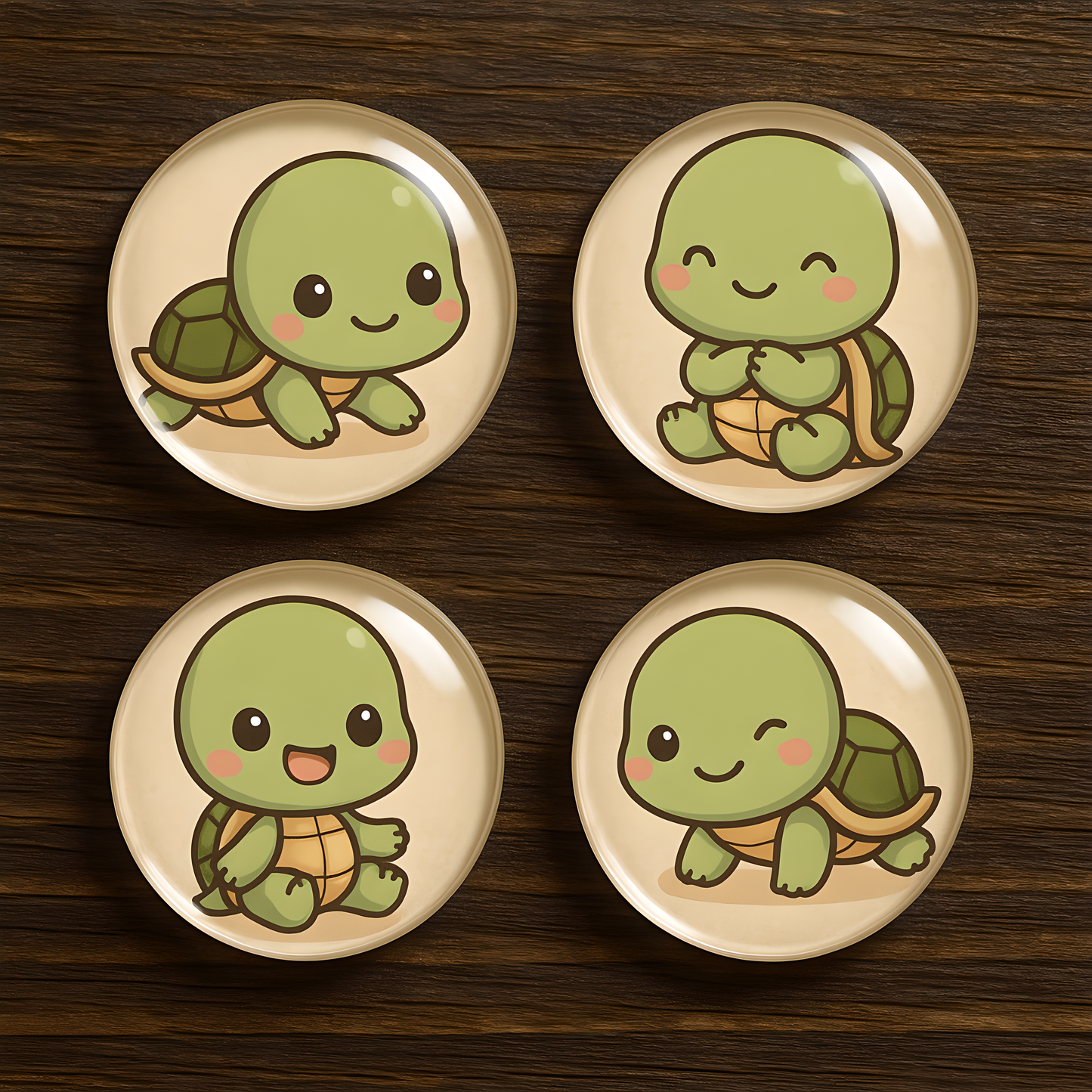 Custom Glass Dome Photo Magnets - Set of 5