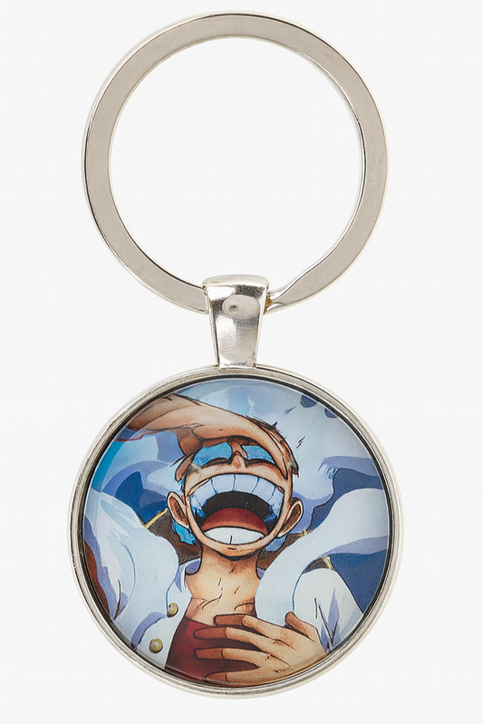 Custom Photo Keychain – Glass Dome & Rhodium Finish